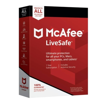 De online Software van McAfee Internet Security 2022 Onbeperkte Apparaten 1 Jaar bindt Zeer belangrijke Besturingssystemen