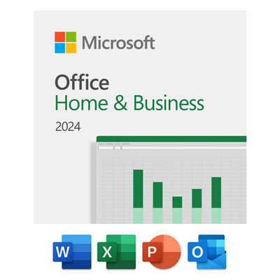 Office Home and Business 2024 Office HB 2021 Medialess Box Volledig pakket Binding Key Retail Box