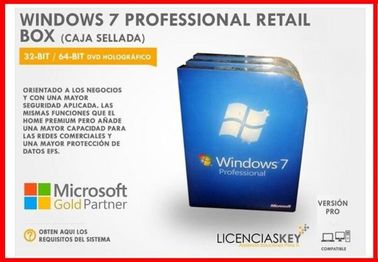 Globaal Gebied Microsoft Windows 7 Kleinhandelsversie, de Kleinhandelsschijf van Windows 7 voor Laptop