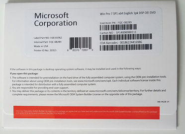 De originele Professionele Engelstalige Vergunning Zeer belangrijke 32/64BIT van Windows 7