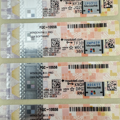 Nieuwe Win 11 Pro OEM Sticker 100% online activering Win 11 Pro OEM COA Sticker Snelle levering
