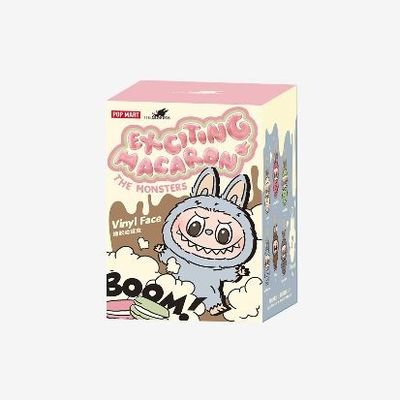 Originele authentieke Popmart Labubu Monsters Spannende Macaron Zit Blind Box Figuur Plush Pop schattig speelgoed Mysterie Dozen
