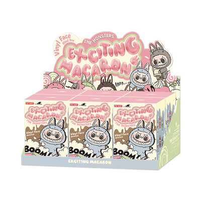 PopMARTS Authentieke Labubu Monsters Spannende Macaron Blind Box Figuur Plush Pop schattig speelgoed Mysterieuze dozen